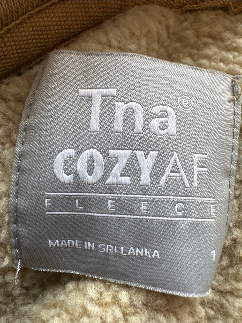 Aritzia TNA CozyAF Fleece 2-Piece Hoodie Jogger Set Camel Tan Size 1/S - Picture 3 of 11